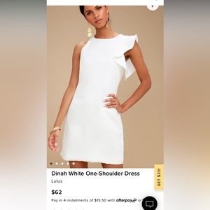 Lulu’s Dinah White One-Shoulder Dress
